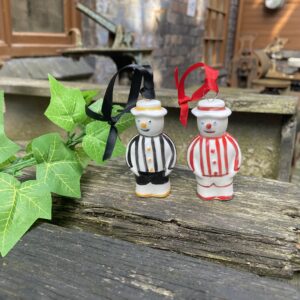 Mini snow people tree decorations