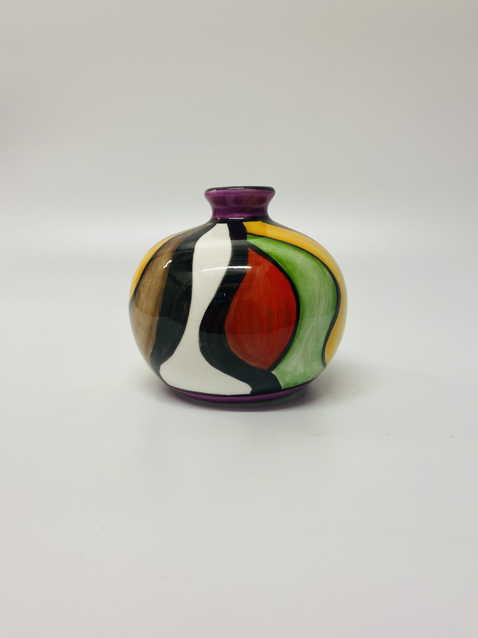 Deco swirls small vase