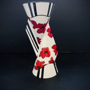 Poppies yo-yo vase