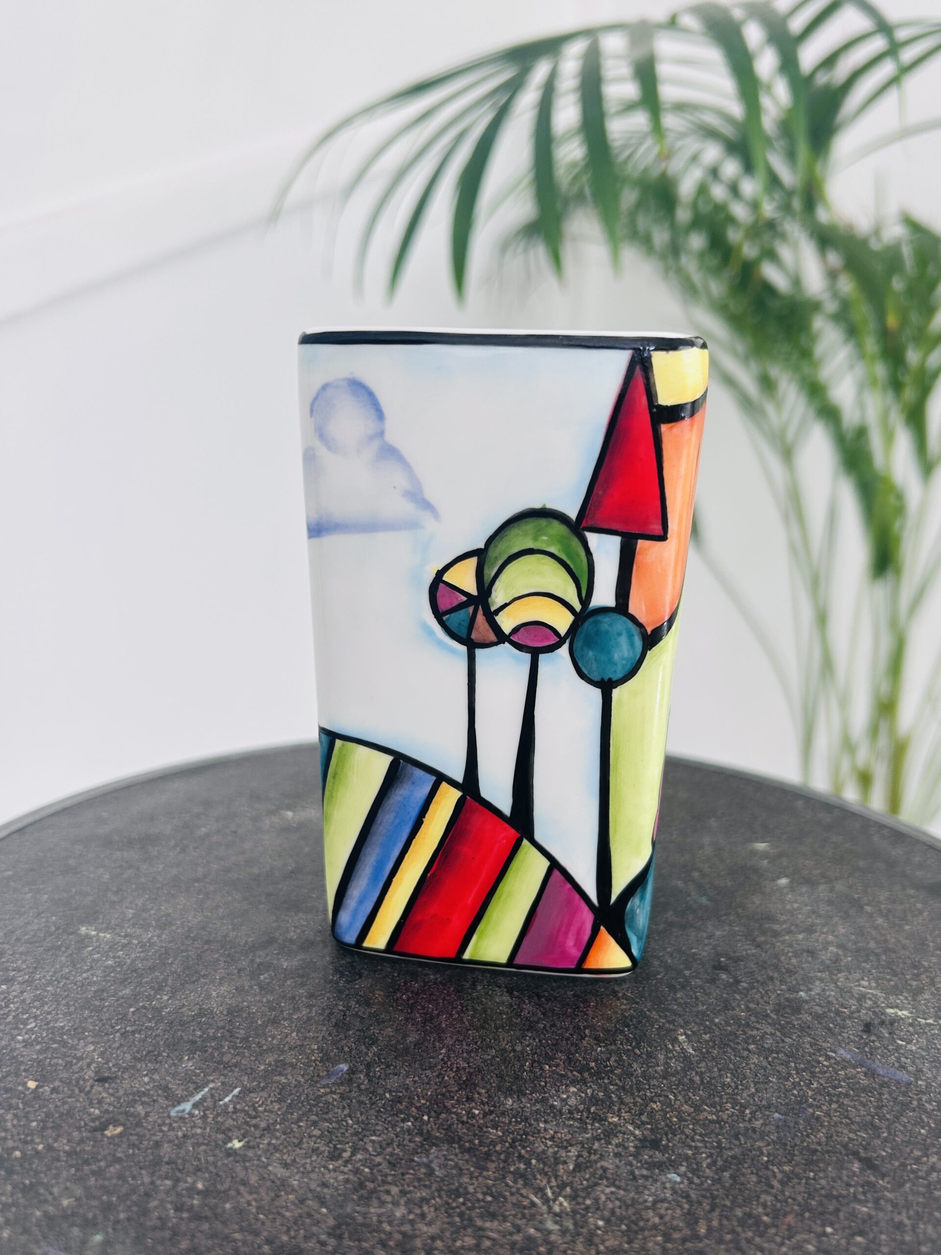 ( SOLD) Summers edge one of a kind sqaure vase - Image 3