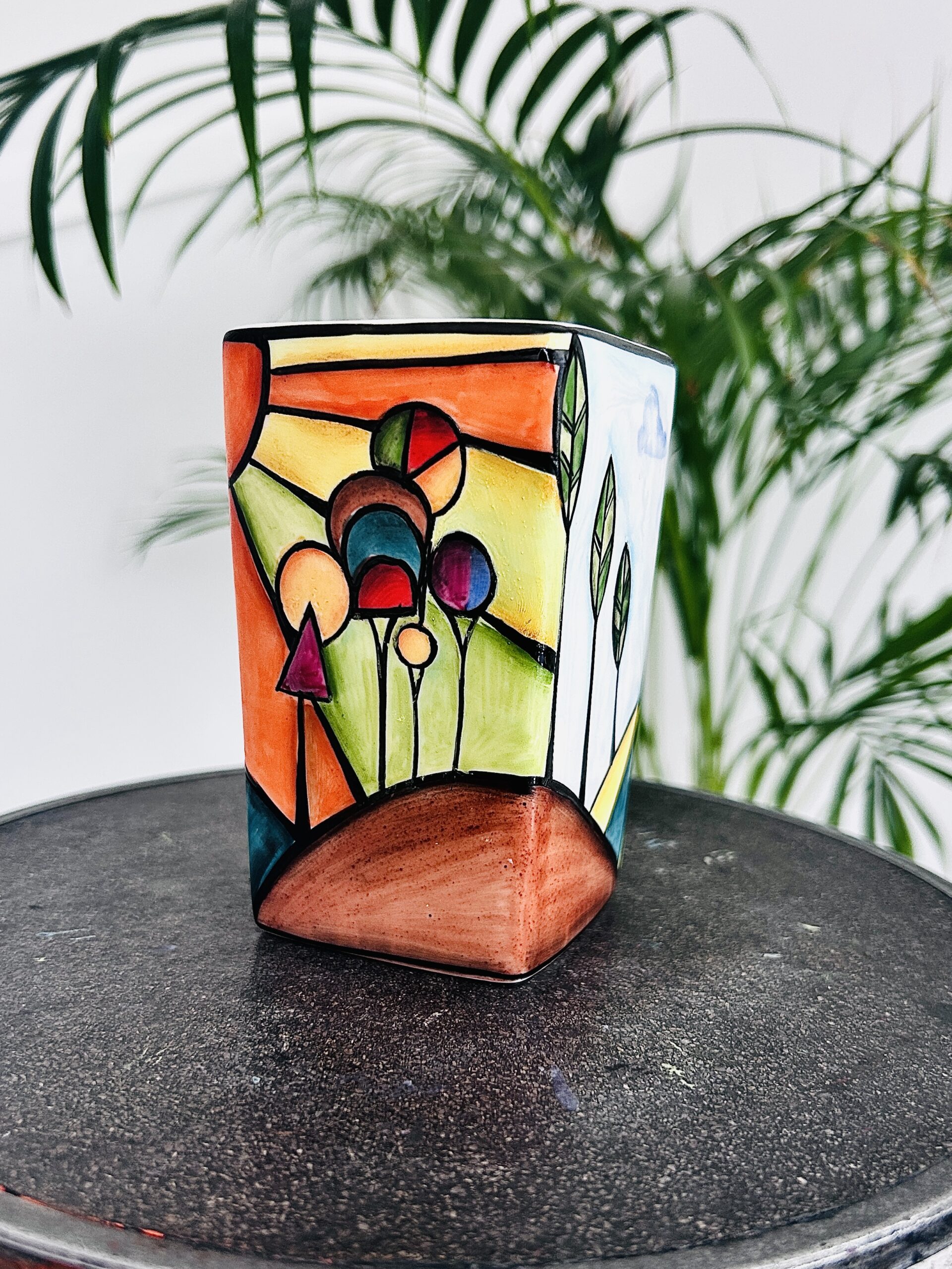 ( SOLD) Summers edge one of a kind sqaure vase - Image 6